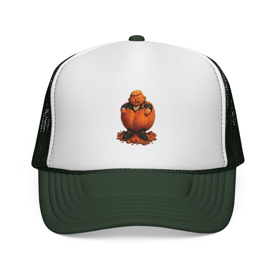 Pumpkin Baby Trucker Cap — Cute Halloween Infant Pumpkin Design