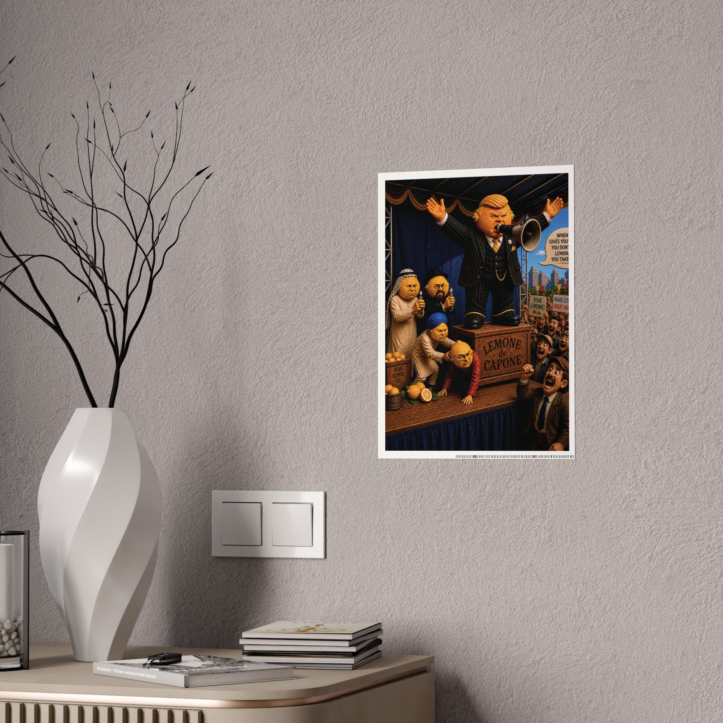 Gloss Poster — 'Lemone de Capone' Satirical Art Print