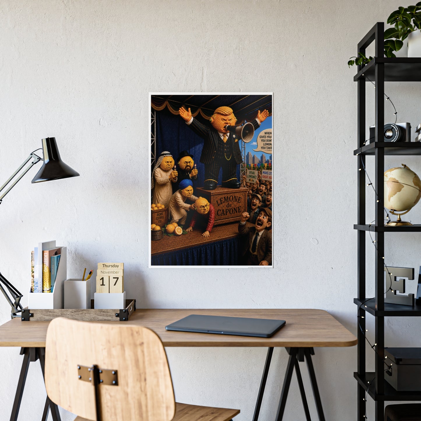 Gloss Poster — 'Lemone de Capone' Satirical Art Print