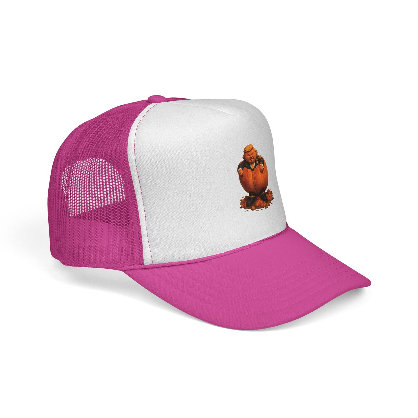 Pumpkin Baby Trucker Cap — Cute Halloween Infant Pumpkin Design