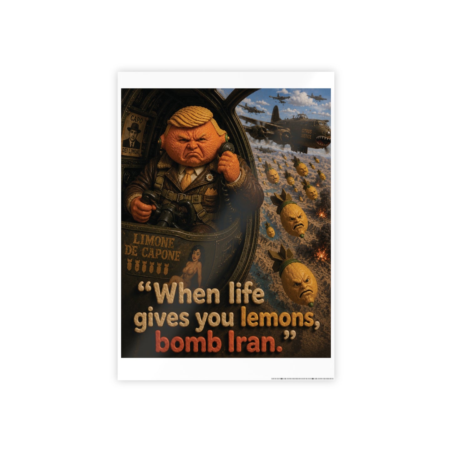 Gloss Poster — Political Satire Lemon Bomb Quote