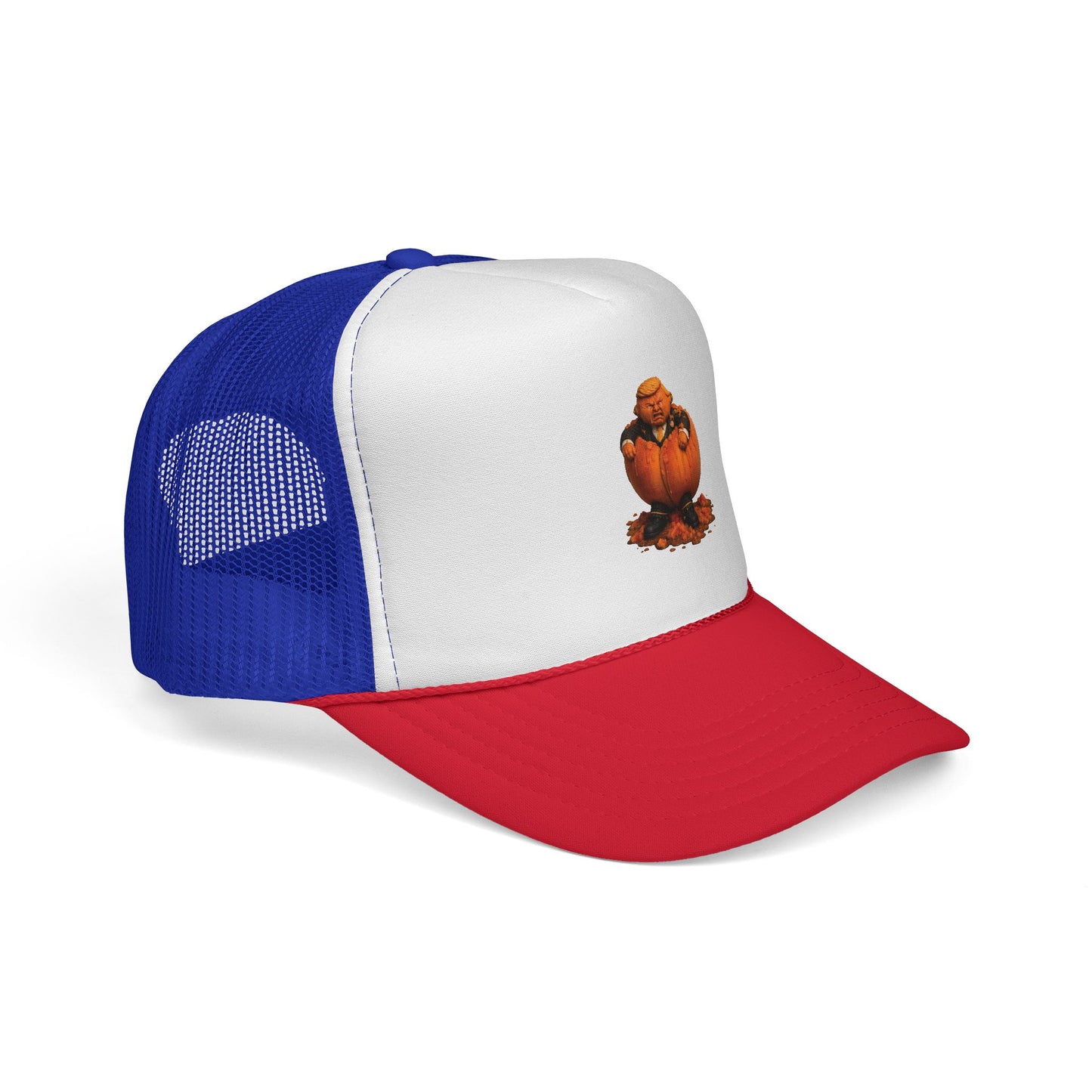 Pumpkin Baby Trucker Cap — Cute Halloween Infant Pumpkin Design