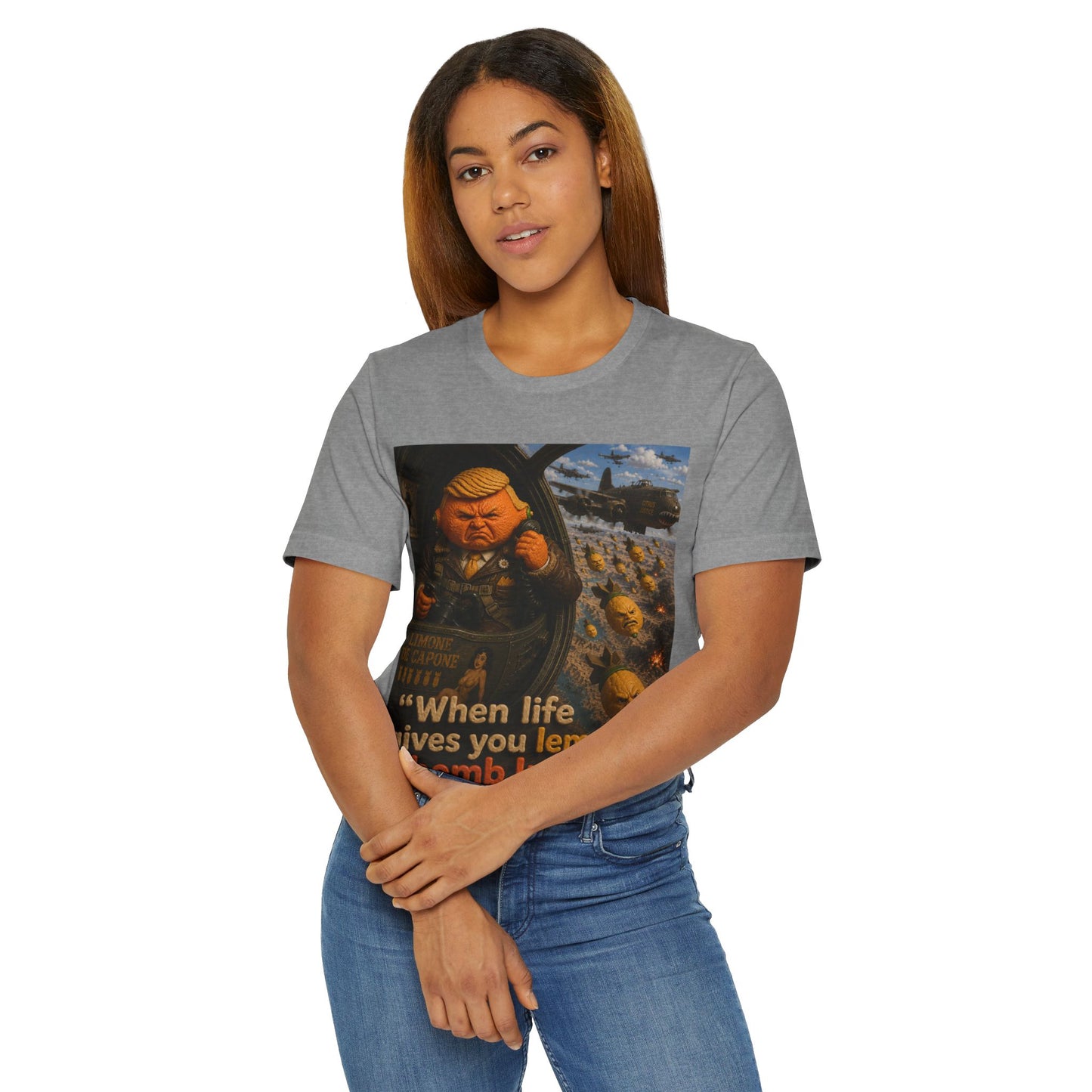Political Satire T-Shirt – "When Life Gives You Lemons, Bomb Iran" Graphic Tee