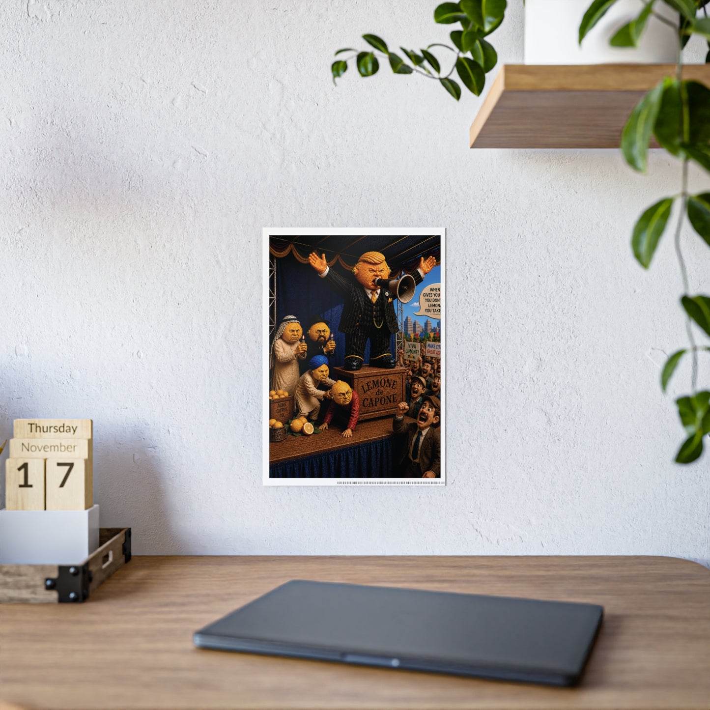 Gloss Poster — 'Lemone de Capone' Satirical Art Print