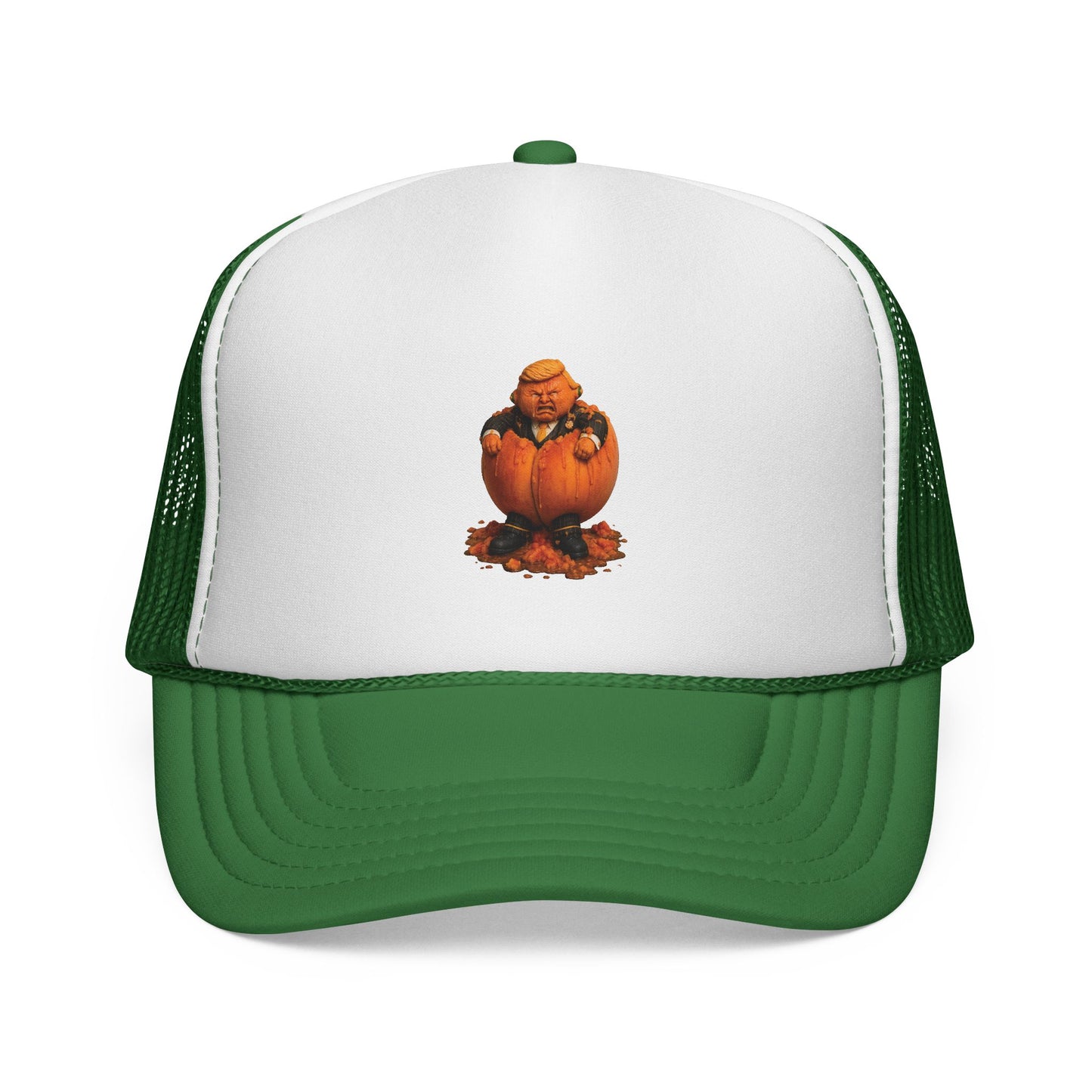 Pumpkin Baby Trucker Cap — Cute Halloween Infant Pumpkin Design
