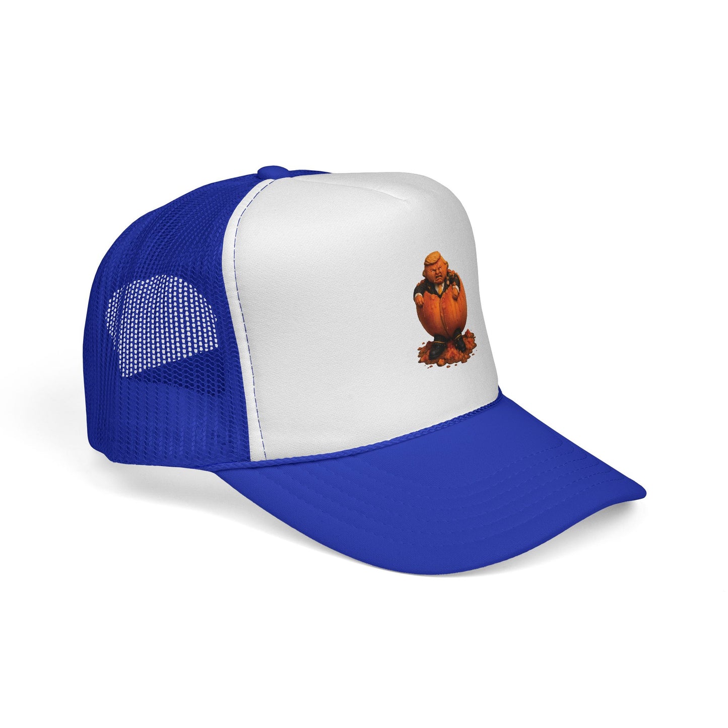 Pumpkin Baby Trucker Cap — Cute Halloween Infant Pumpkin Design
