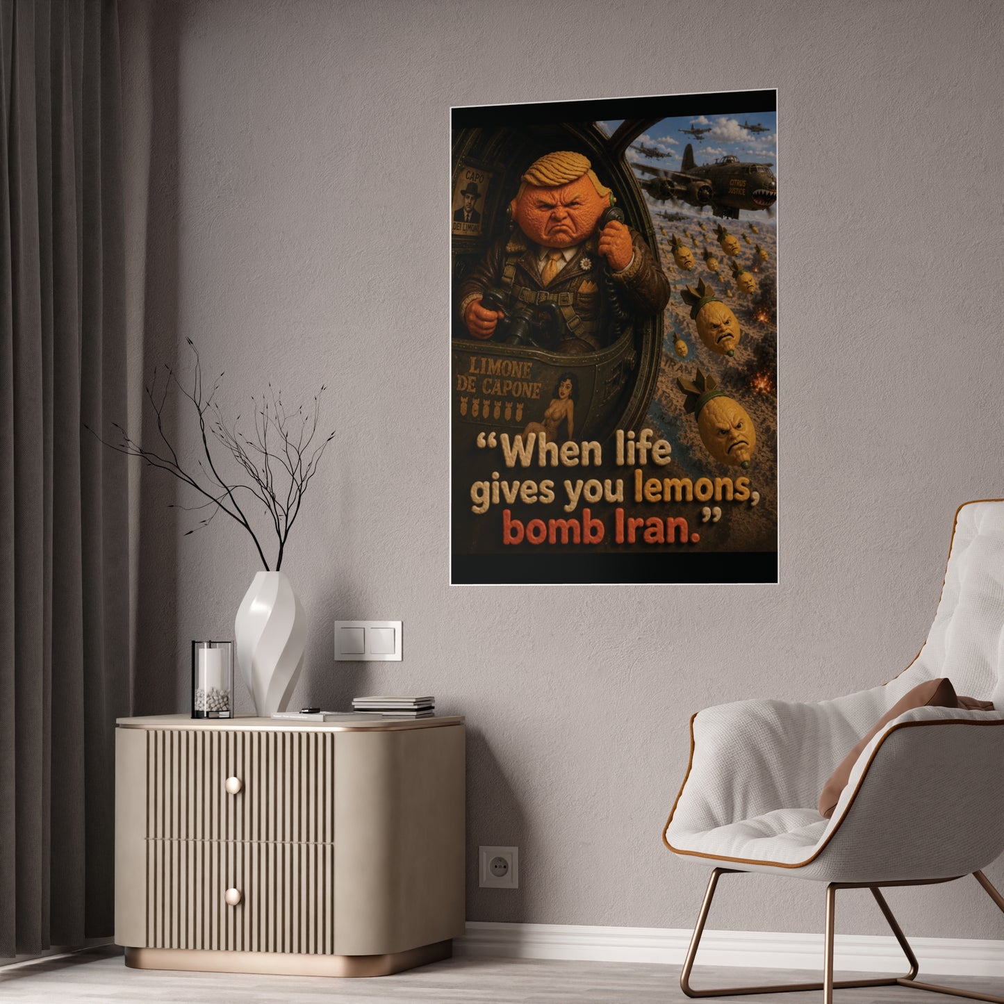 Gloss Poster — Political Satire Lemon Bomb Quote