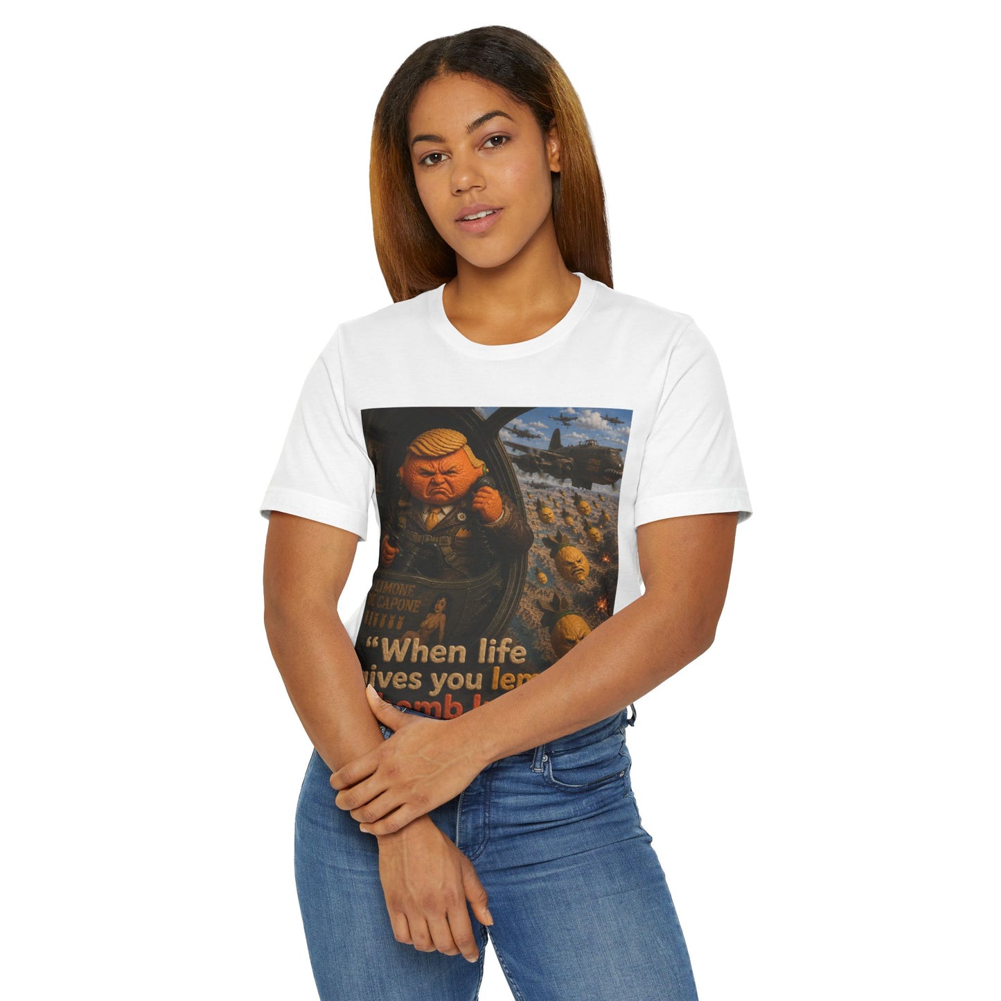 Political Satire T-Shirt – "When Life Gives You Lemons, Bomb Iran" Graphic Tee