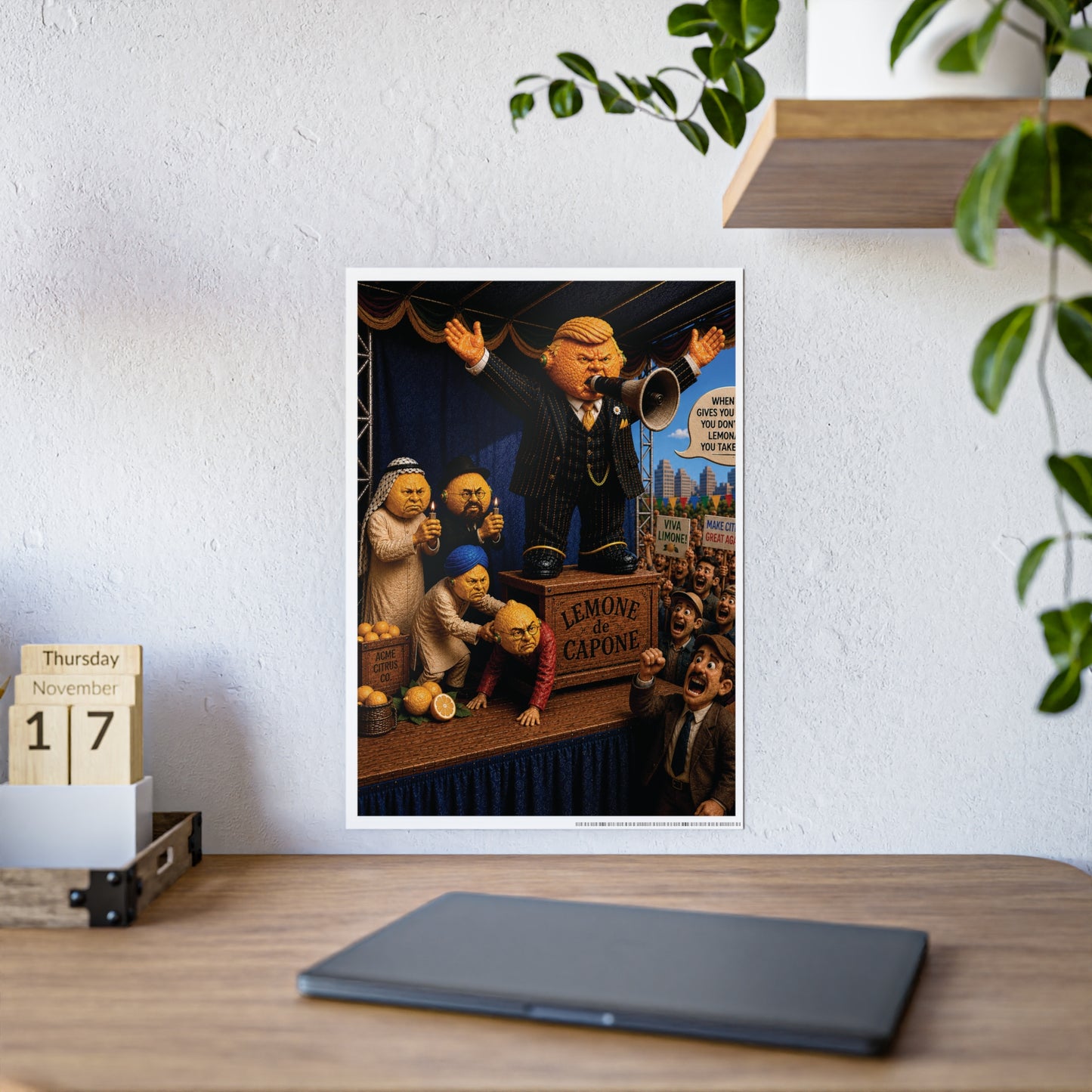 Gloss Poster — 'Lemone de Capone' Satirical Art Print