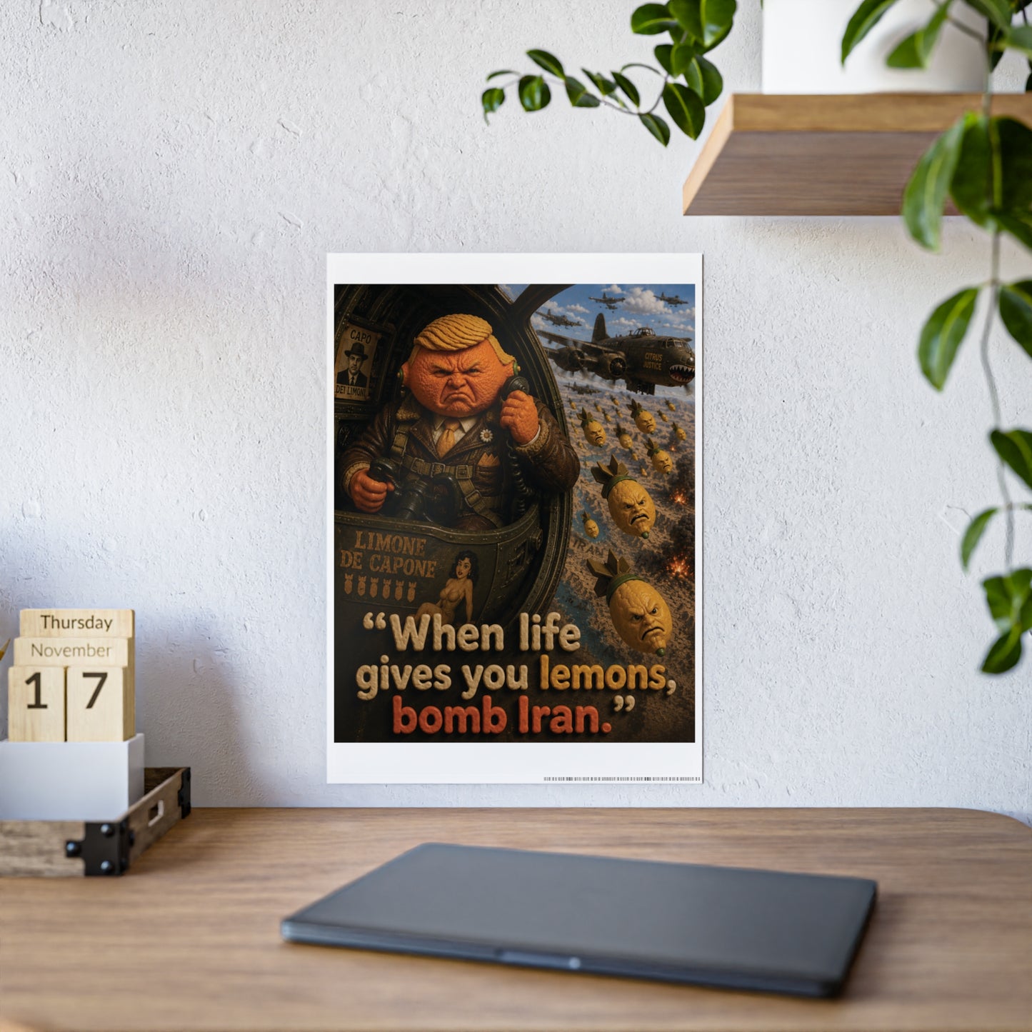 Gloss Poster — Political Satire Lemon Bomb Quote