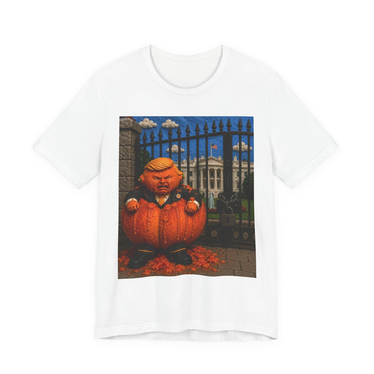 Political Pumpkin Tee – Satirical Trump Jack-o'-Lantern T-Shirt
