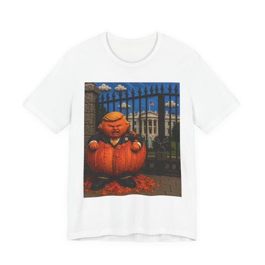 Political Pumpkin Tee – Satirical Trump Jack-o'-Lantern T-Shirt
