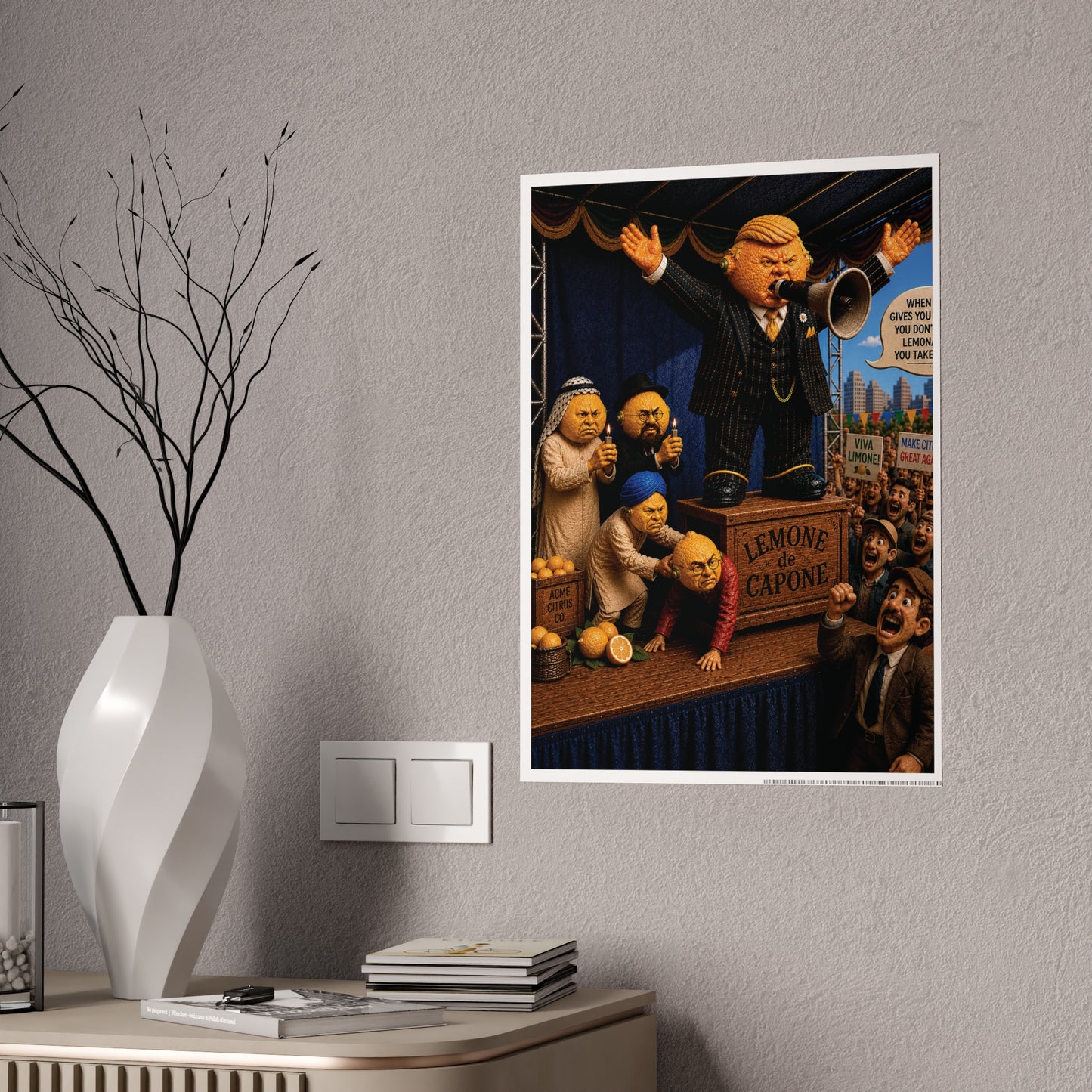 Gloss Poster — 'Lemone de Capone' Satirical Art Print