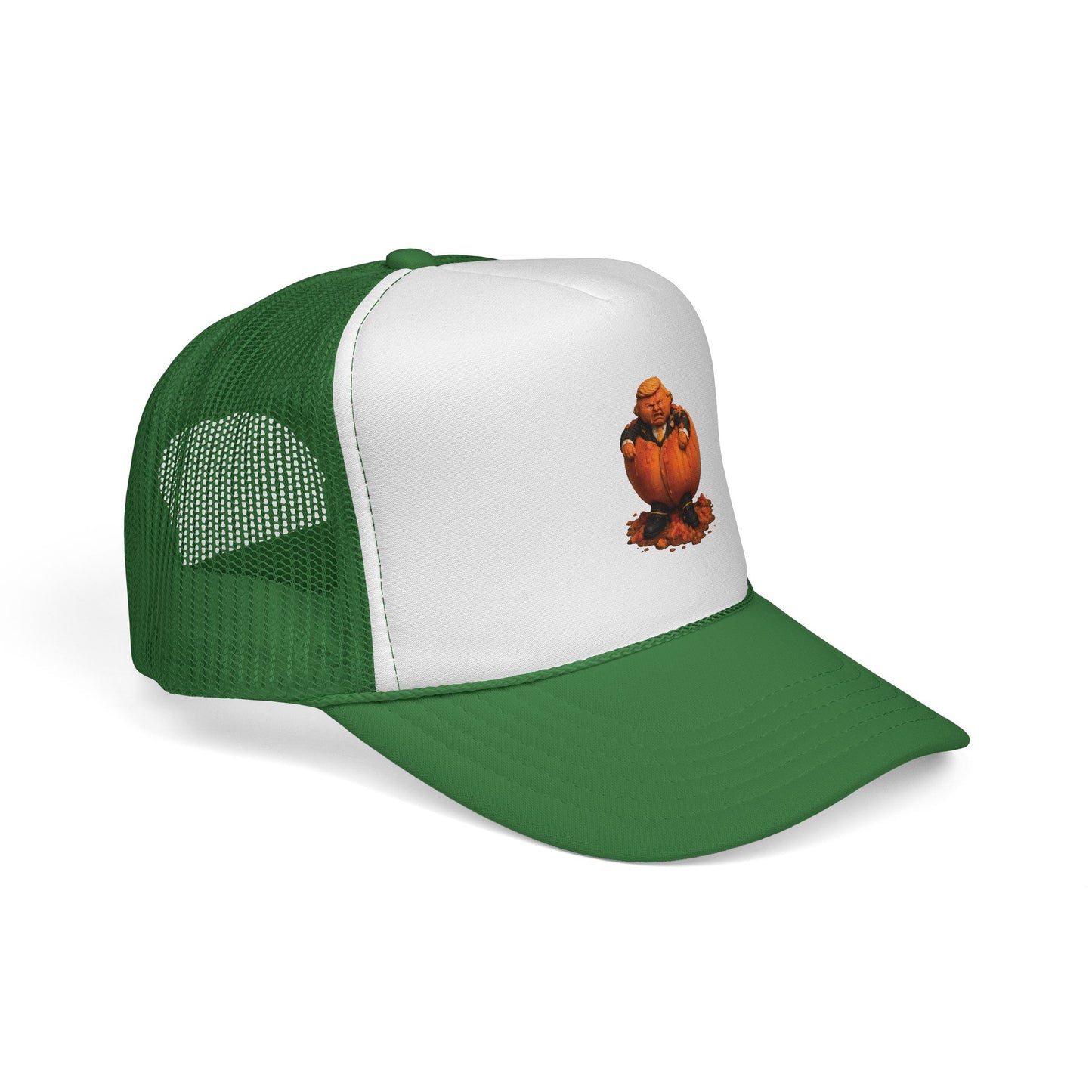 Pumpkin Baby Trucker Cap — Cute Halloween Infant Pumpkin Design