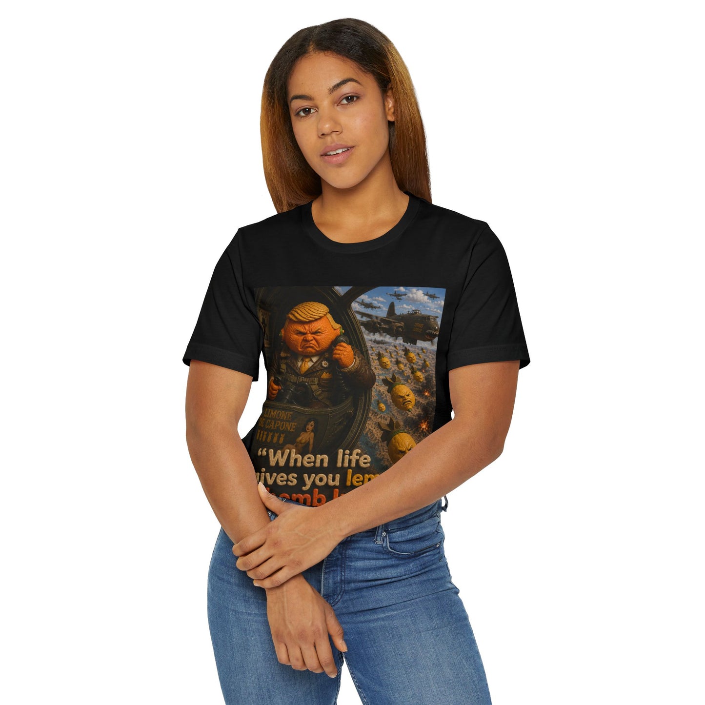Political Satire T-Shirt – "When Life Gives You Lemons, Bomb Iran" Graphic Tee