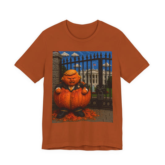 Political Pumpkin Tee – Satirical Trump Jack-o'-Lantern T-Shirt