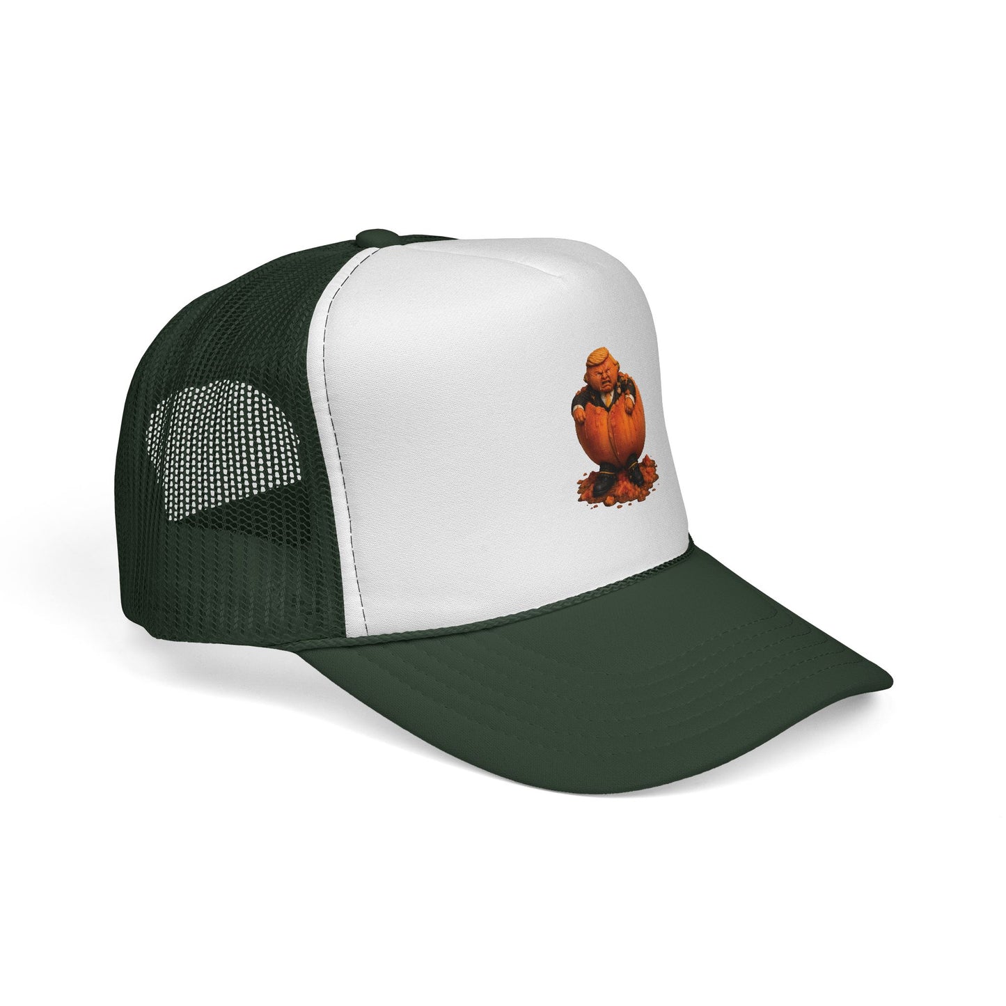Pumpkin Baby Trucker Cap — Cute Halloween Infant Pumpkin Design
