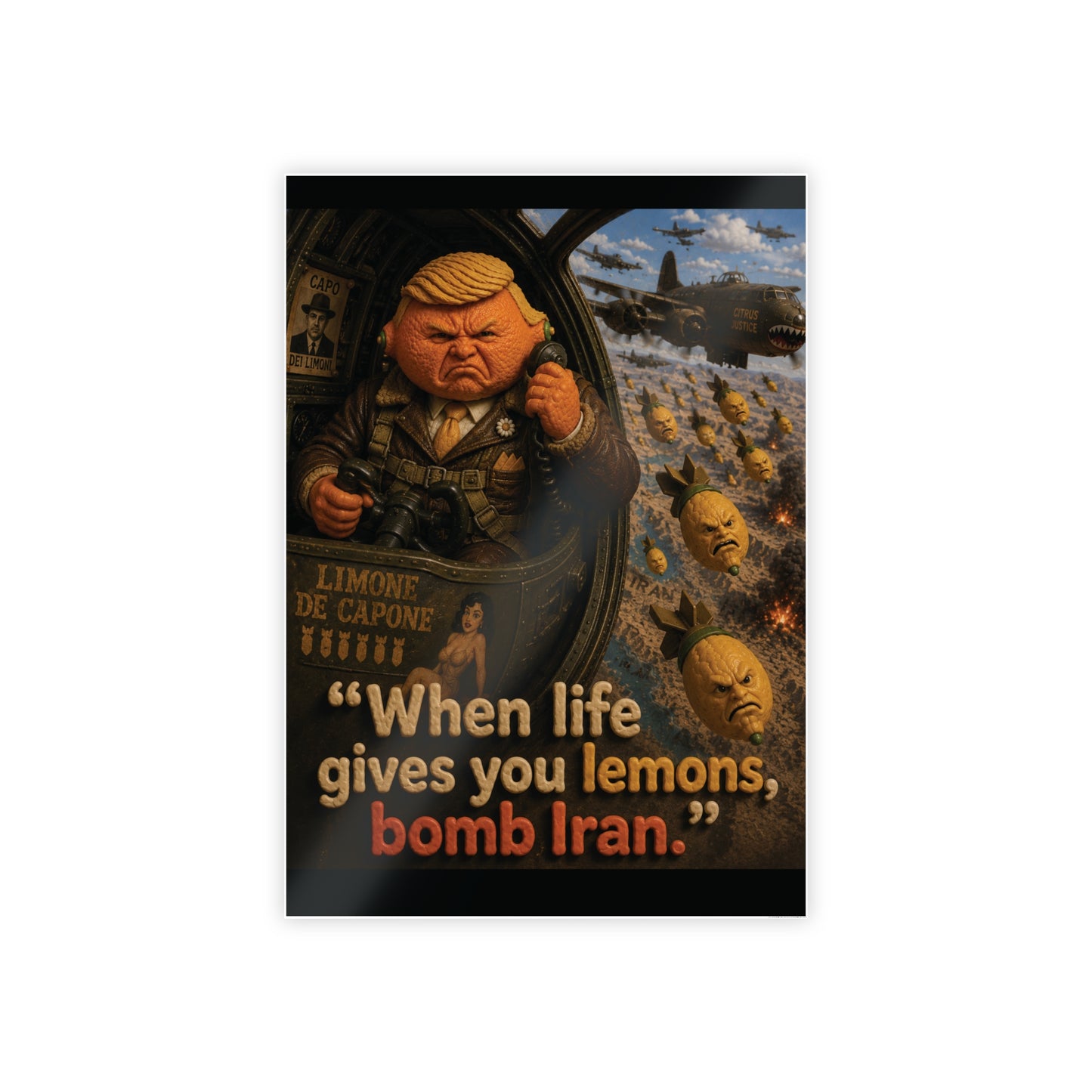 Gloss Poster — Political Satire Lemon Bomb Quote