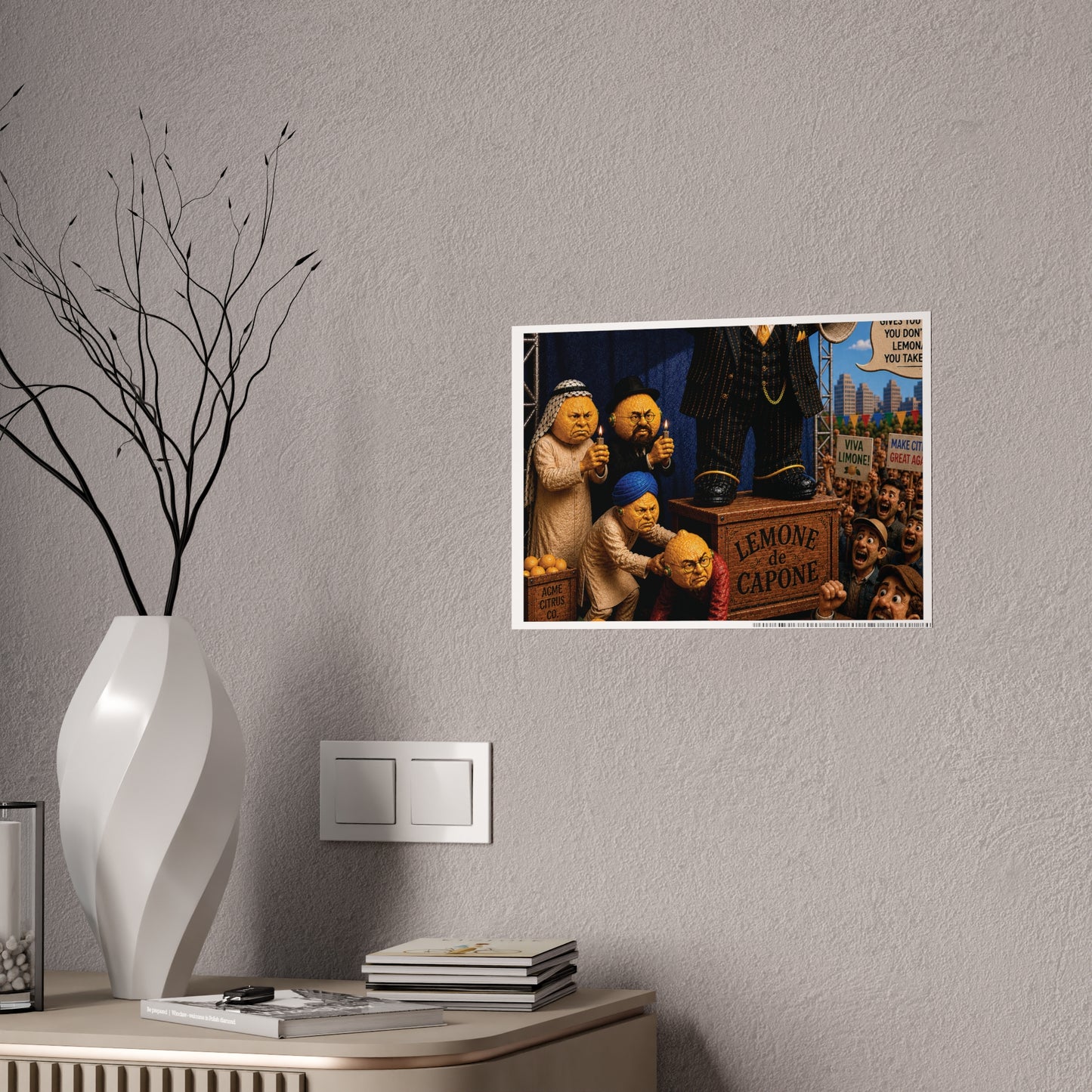 Gloss Poster — 'Lemone de Capone' Satirical Art Print