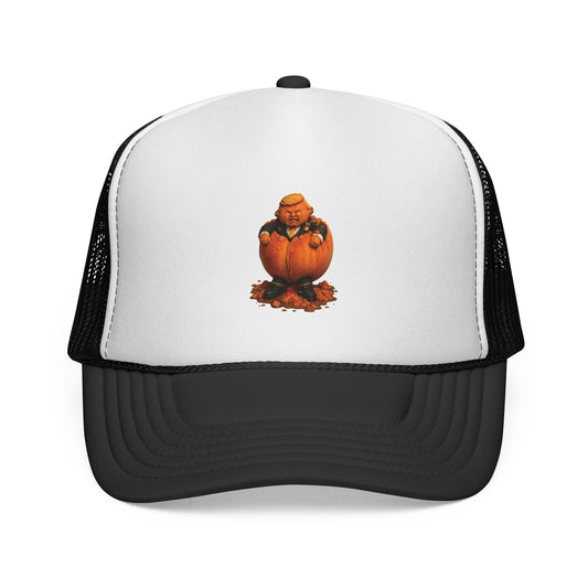 Pumpkin Baby Trucker Cap — Cute Halloween Infant Pumpkin Design